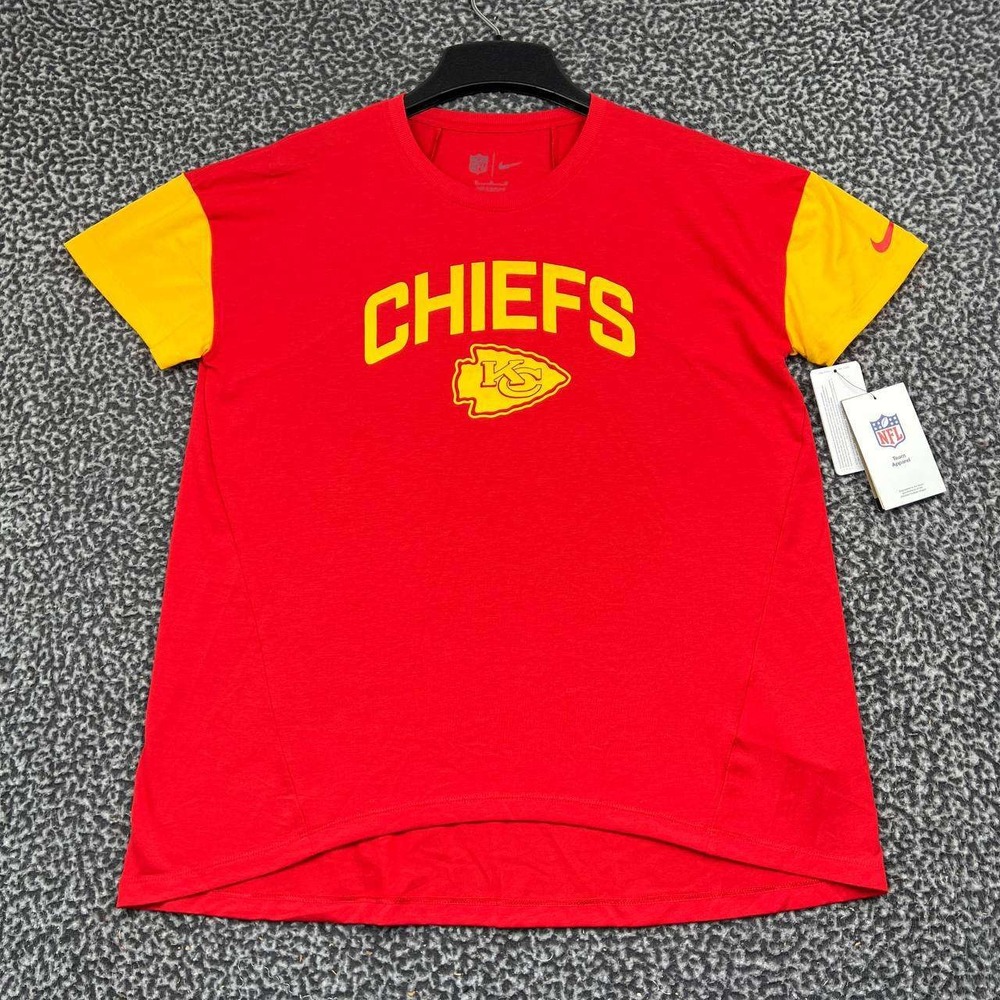 Nike Kansas City Chiefs NFL Shirt Women Medium Red Yellow Short Sleeve New M